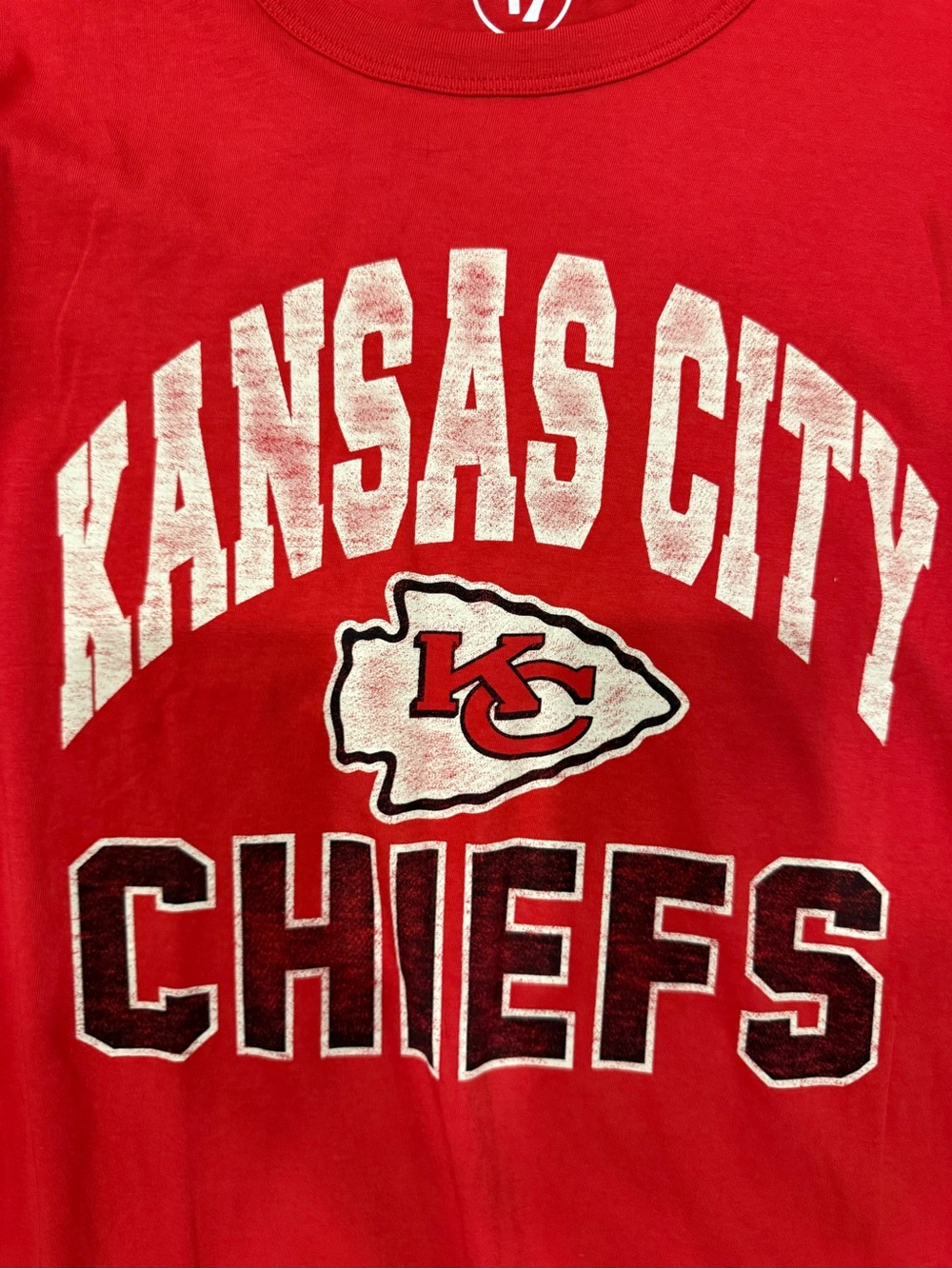 47 Brand Kansas City Chiefs Red Tee with White & Black Graphics